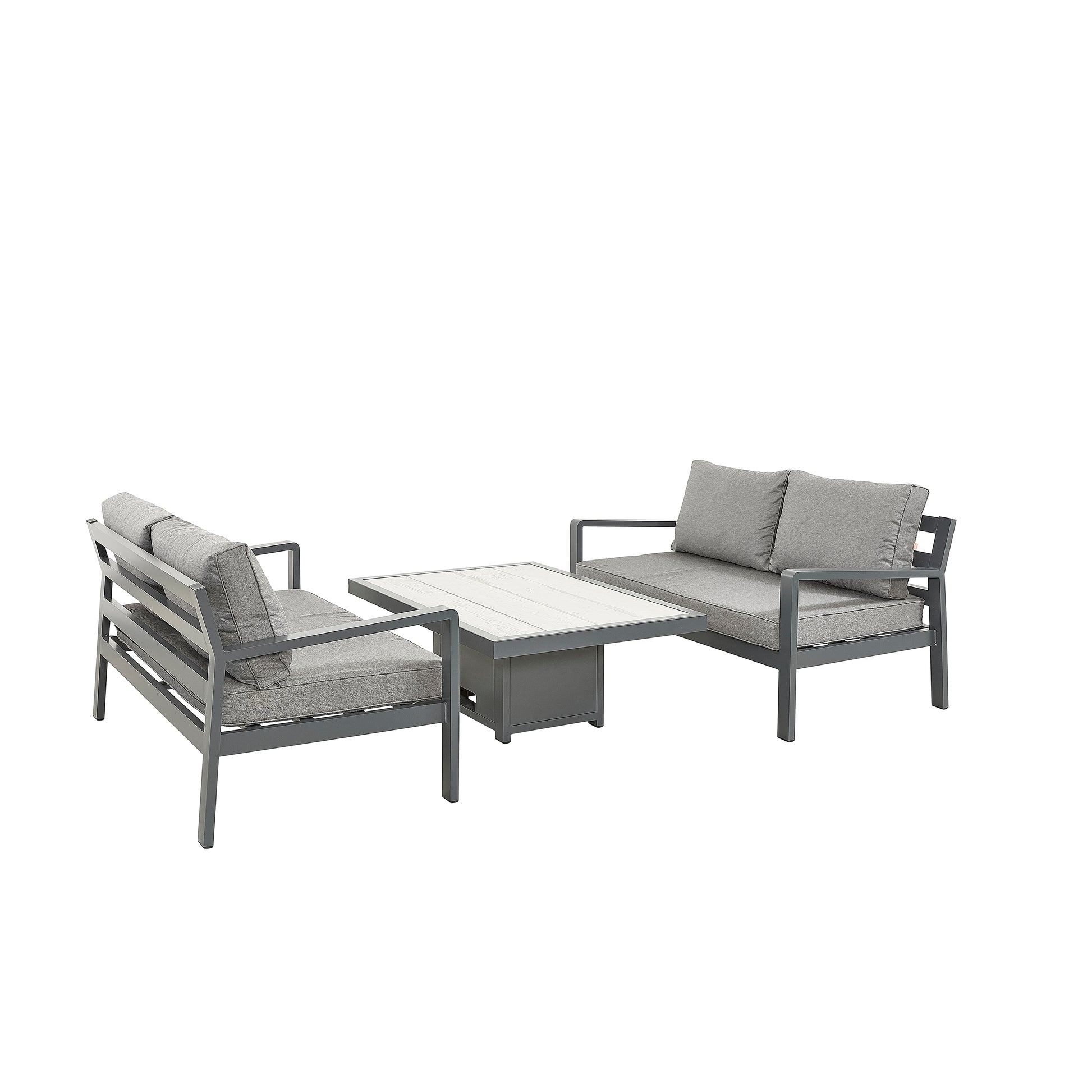 Outdoor Rectangular Table with Two Sofas