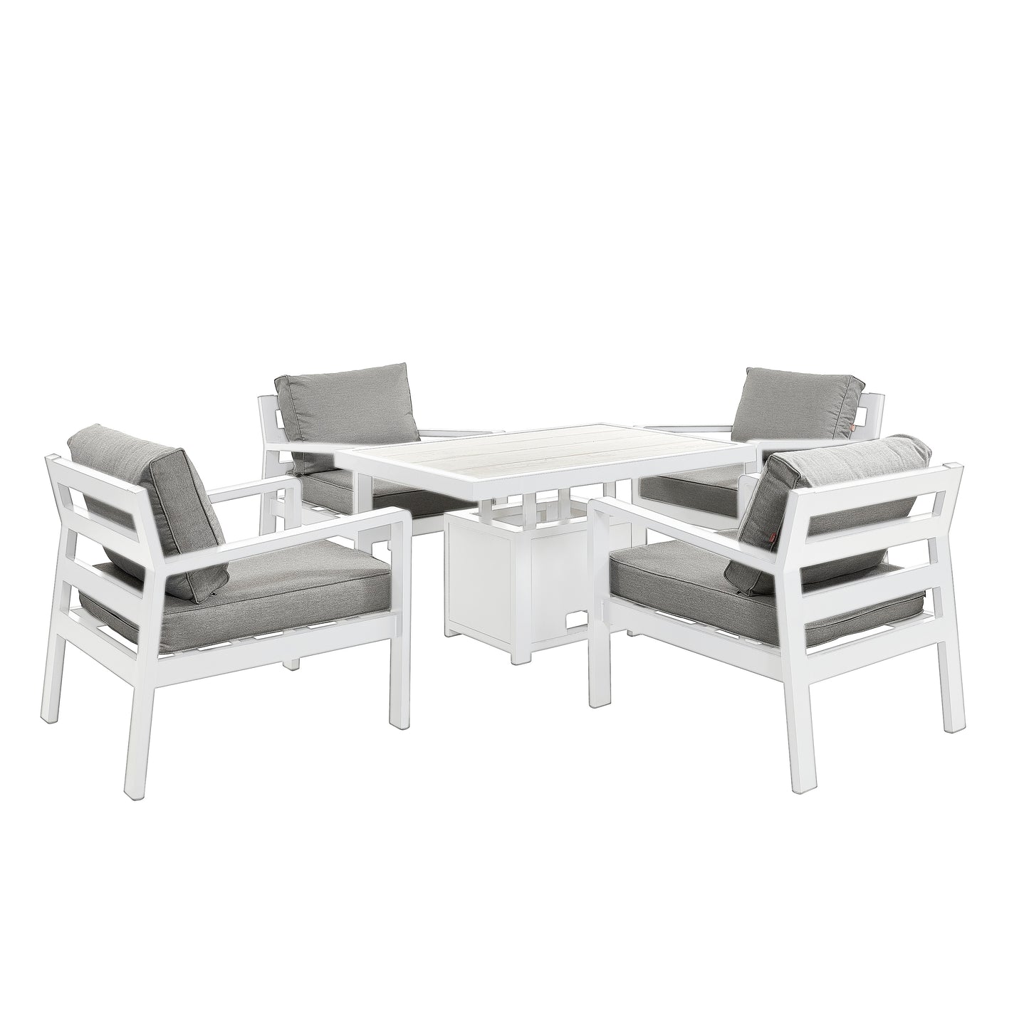 HEX Living - Tutbury Dual Height Rectangular Table with Four Chairs