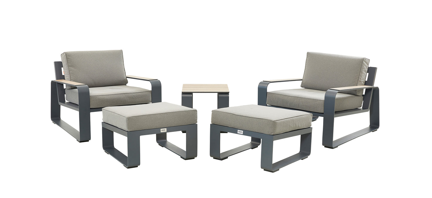 HEX Living - Sadon chair and footstool Set - Beyond outdoor living