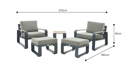 HEX Living - Sadon chair and footstool Set - Beyond outdoor living