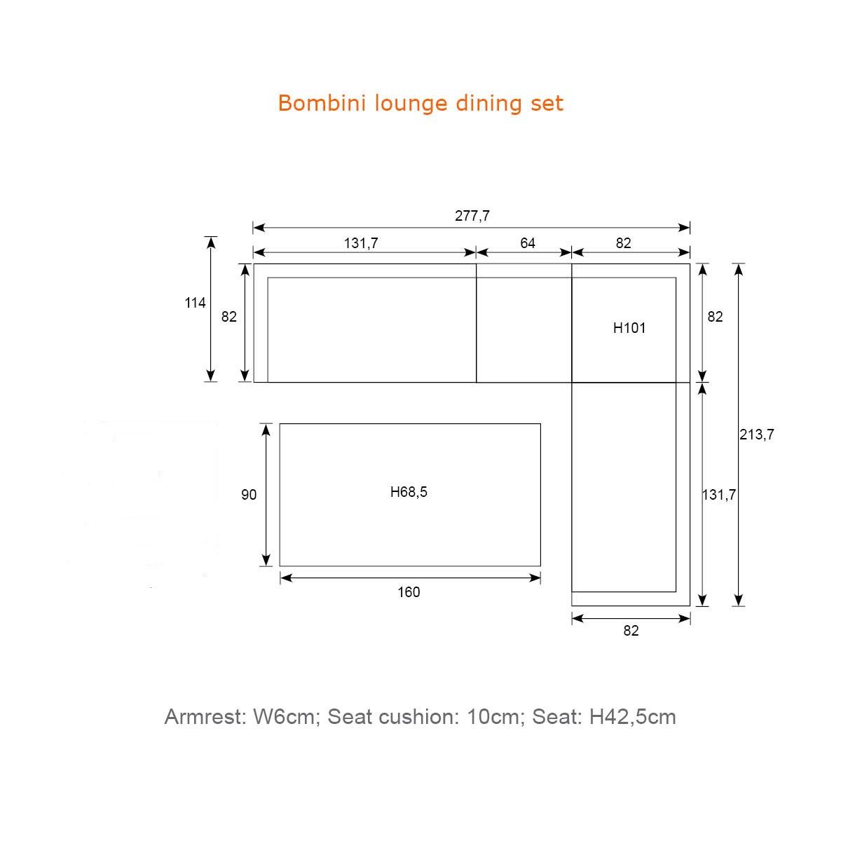 Garden Impressions - Bombini Lounge Dining Set 5-pcs - Beyond outdoor living