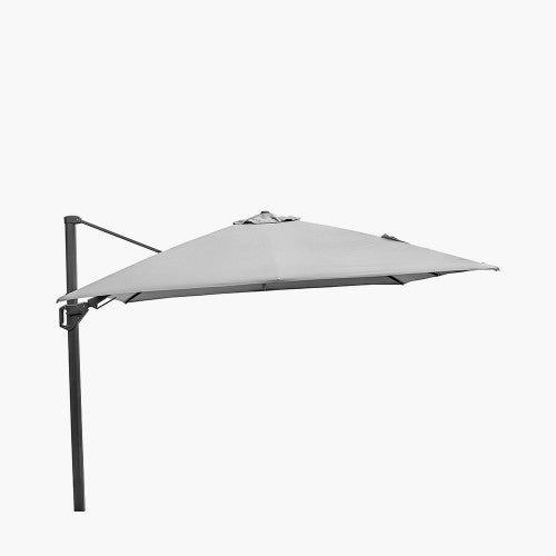 Pacific Lifestyle - Challenger T2 3m Square Luna Grey Free Arm Parasol - Beyond outdoor living