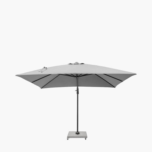 Pacific Lifestyle - Challenger T2 3m Square Luna Grey Free Arm Parasol - Beyond outdoor living