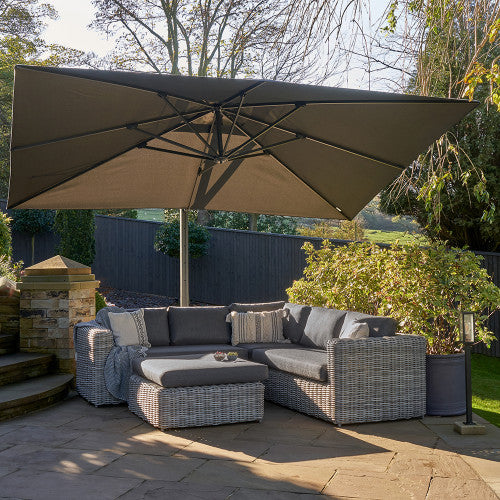 Pacific Lifestyle - Challenger Telescopic T1 3.5m Square Faded Black Parasol - Beyond outdoor living