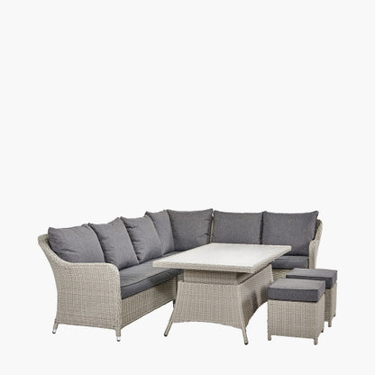 Pacific Lifestyle - Stone Grey Antigua Corner Set with Ceramic Top - Beyond outdoor living