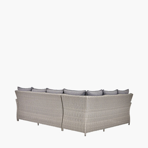 Pacific Lifestyle - Slate Grey Barbados Corner Set Long Right with Ceramic Top - Beyond outdoor living