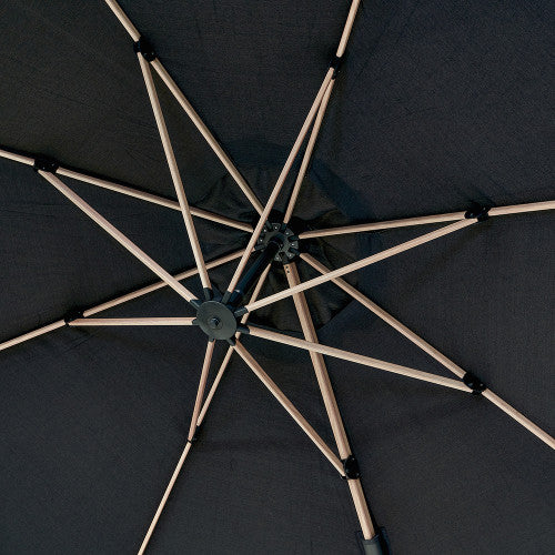 Pacific Lifestyle - Challenger T2 Oak 3m Square Faded Black Free Arm Parasol - Beyond outdoor living
