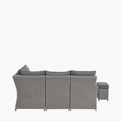 Pacific Lifestyle - Slate Grey Barbados Compact Corner Set with Ceramic Top - Beyond outdoor living