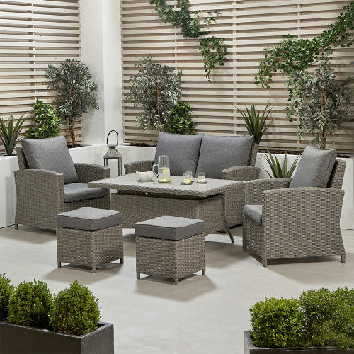 Pacific Lifestyle - Slate Grey Barbados 2 Seater Lounge Set with Ceramic Top - Beyond outdoor living