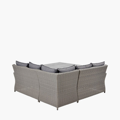 Pacific Lifestyle - Slate Grey Barbados Square Corner Set with Ceramic Top - Beyond outdoor living