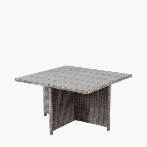 Pacific Lifestyle - Slate Grey Barbados Square Corner Set with Ceramic Top - Beyond outdoor living