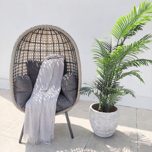 Pacific Lifestyle - Stone Grey St Kitts Single Nest Chair - Beyond outdoor living