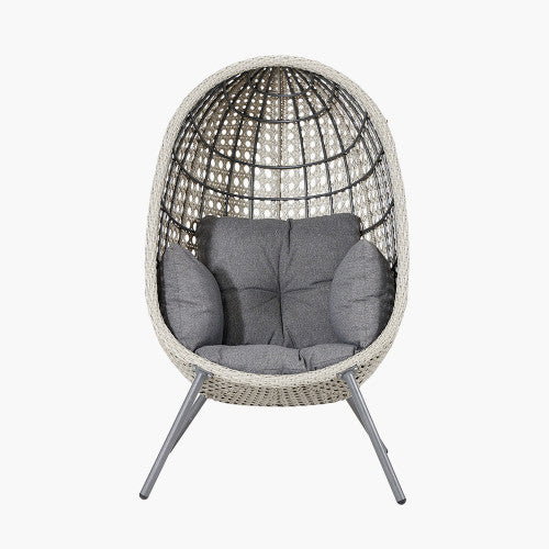 Pacific Lifestyle - Stone Grey St Kitts Single Nest Chair - Beyond outdoor living
