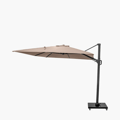 Pacific Lifestyle - Challenger T2 3.5 x 2.6m Oblong Taupe Free Arm Parasol - Beyond outdoor living