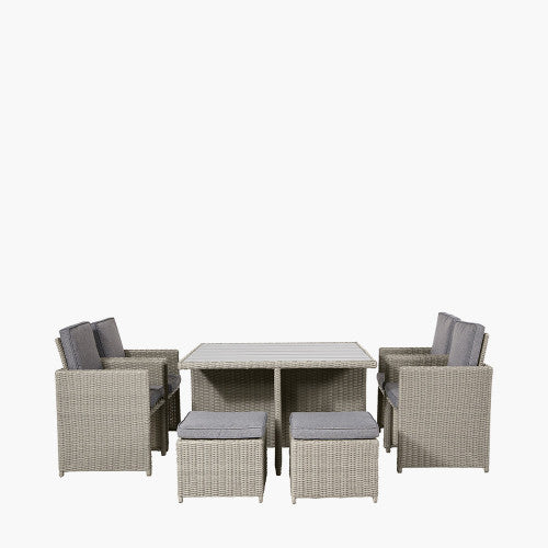 Pacific Lifestyle - Stone Grey Bermuda Cube Set with Ceramic Top - Beyond outdoor living