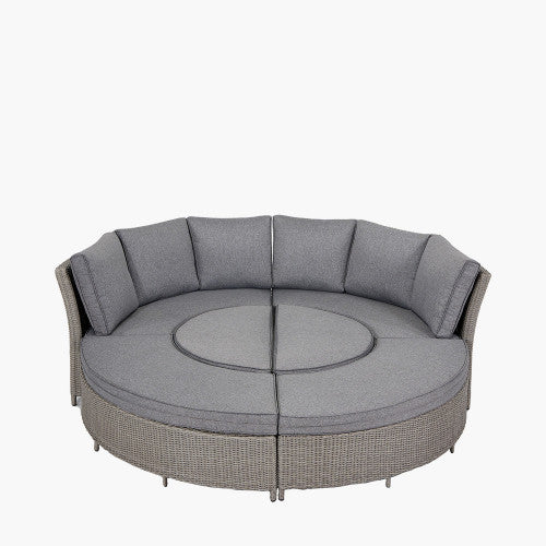 Pacific Lifestyle - Slate Grey Bermuda Daybed Dining Set with Ceramic Top - Beyond outdoor living