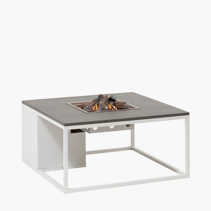 Pacific Lifestyle - Cosiloft 100 White and Grey Fire Pit Table - Beyond outdoor living