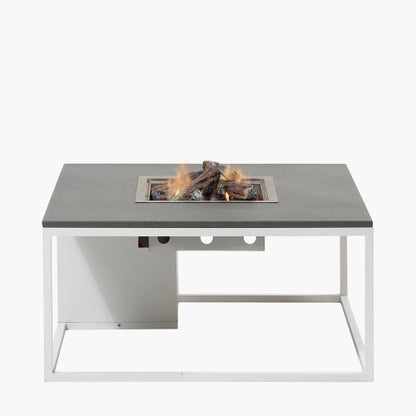 Pacific Lifestyle - Cosiloft 100 White and Grey Fire Pit Table - Beyond outdoor living