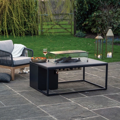 Pacific Lifestyle - Cosiloft 120 Black and Grey Fire Pit Table - Beyond outdoor living