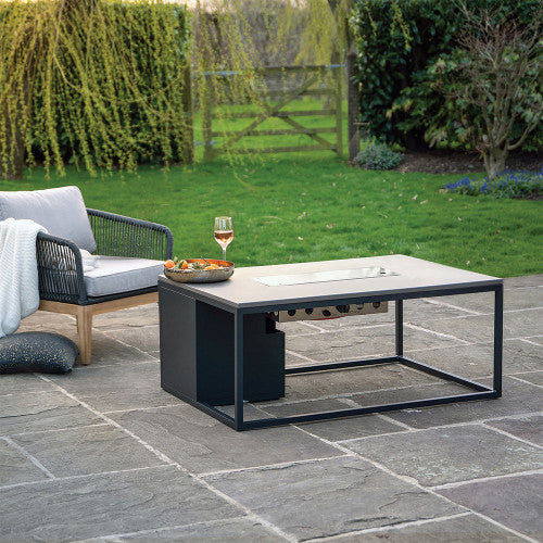 Pacific Lifestyle - Cosiloft 120 Black and Grey Fire Pit Table - Beyond outdoor living