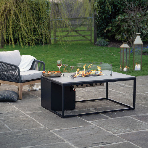 Pacific Lifestyle - Cosiloft 120 Black and Grey Fire Pit Table - Beyond outdoor living