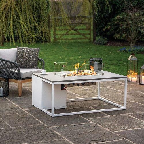 Pacific Lifestyle - Cosiloft 120 White and Grey Fire Pit Table - Beyond outdoor living