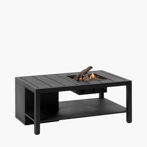 Pacific Lifestyle- Cosiflow 120 Rectangular Anthracite Fire Pit Table - Beyond outdoor living