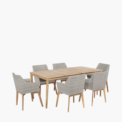 Pacific Lifestyle - Larissa Dining Set Light Kubu Grey K/D - Beyond outdoor living