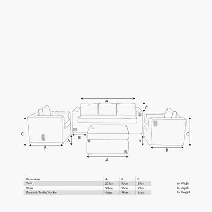 Pacific Lifestyle - Tuscany Lounge Set - Beyond outdoor living