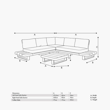 Pacific Lifestyle - Osaka Corner Set K/D - Beyond outdoor living