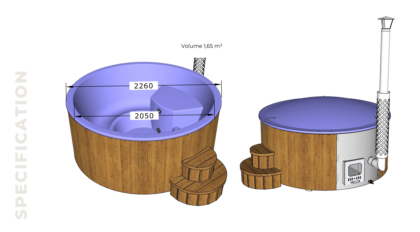 Vilnius Wooden Hot Tub for 6-8 people - Beyond outdoor living