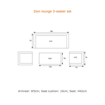 Garden Impressions- Zion Lounge Set 4-pcs - Beyond outdoor living