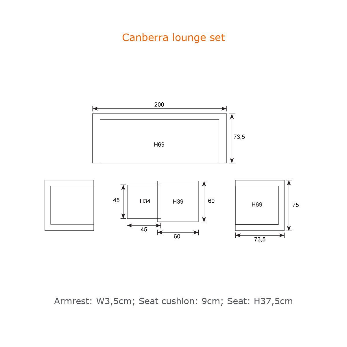 Garden Impressions - Canberra Lounge Set 5-pcs - Beyond outdoor living