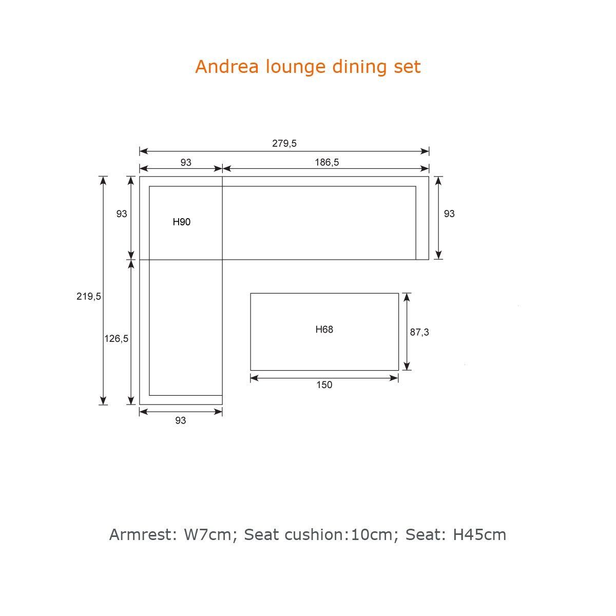 Garden Impressions - Andrea Lounge Dining Set 4-pcs - Beyond outdoor living