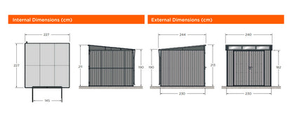 HEX Living - Hixon Pent Metal Shed