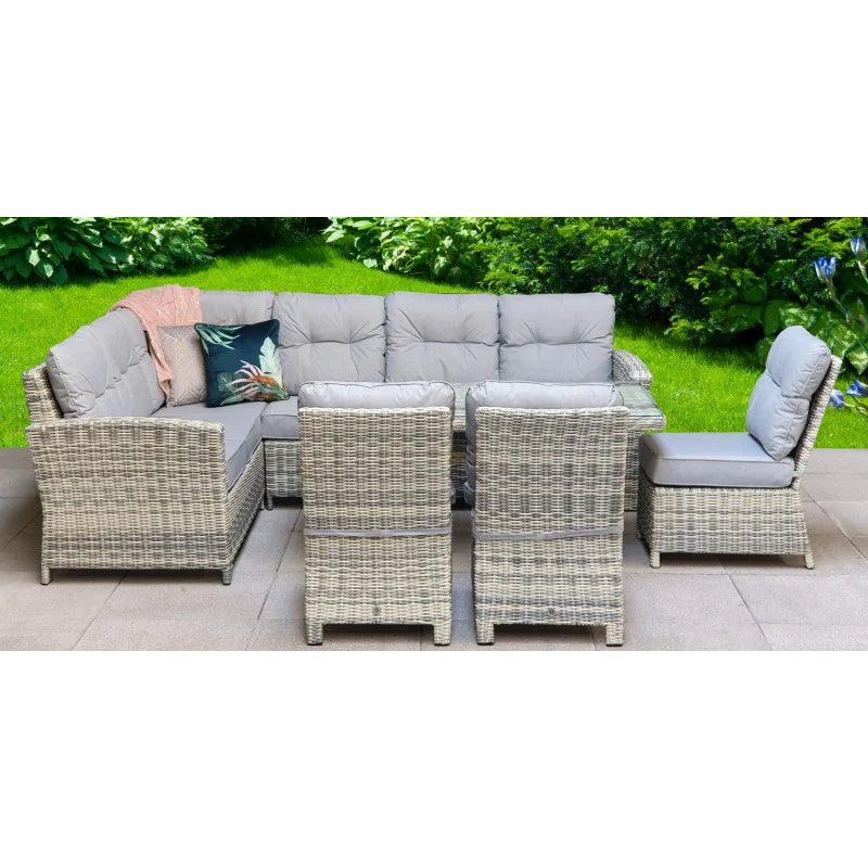 Signature Weave - Amy Corner Dining Set Grey - Beyond outdoor living