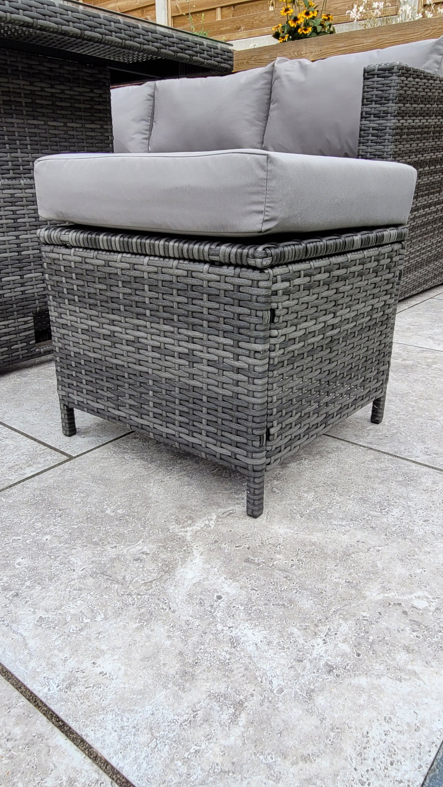 Signature Weave - Catalina corner dining sofa with lift table & ice bucket - Beyond outdoor living