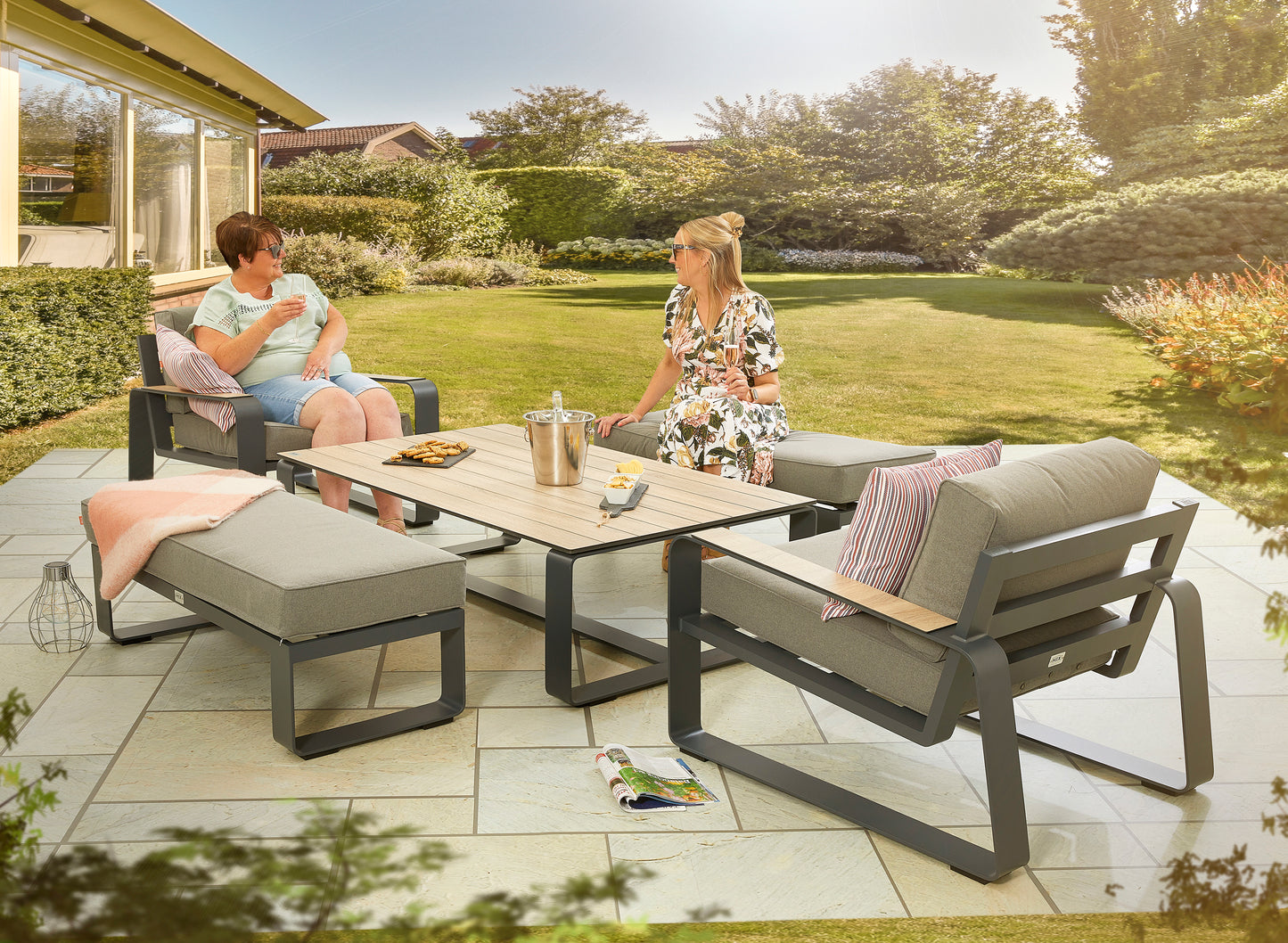 HEX Living- Sandon Bench and Chair Set - Beyond outdoor living