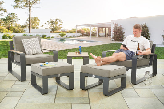 HEX Living - Sadon chair and footstool Set - Beyond outdoor living