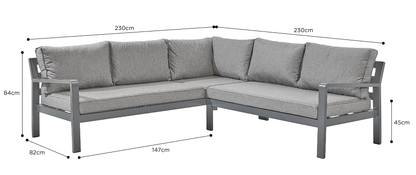 HEX Living - Tutbury Fire Pit Table with Corner Sofa and Two Large Benches