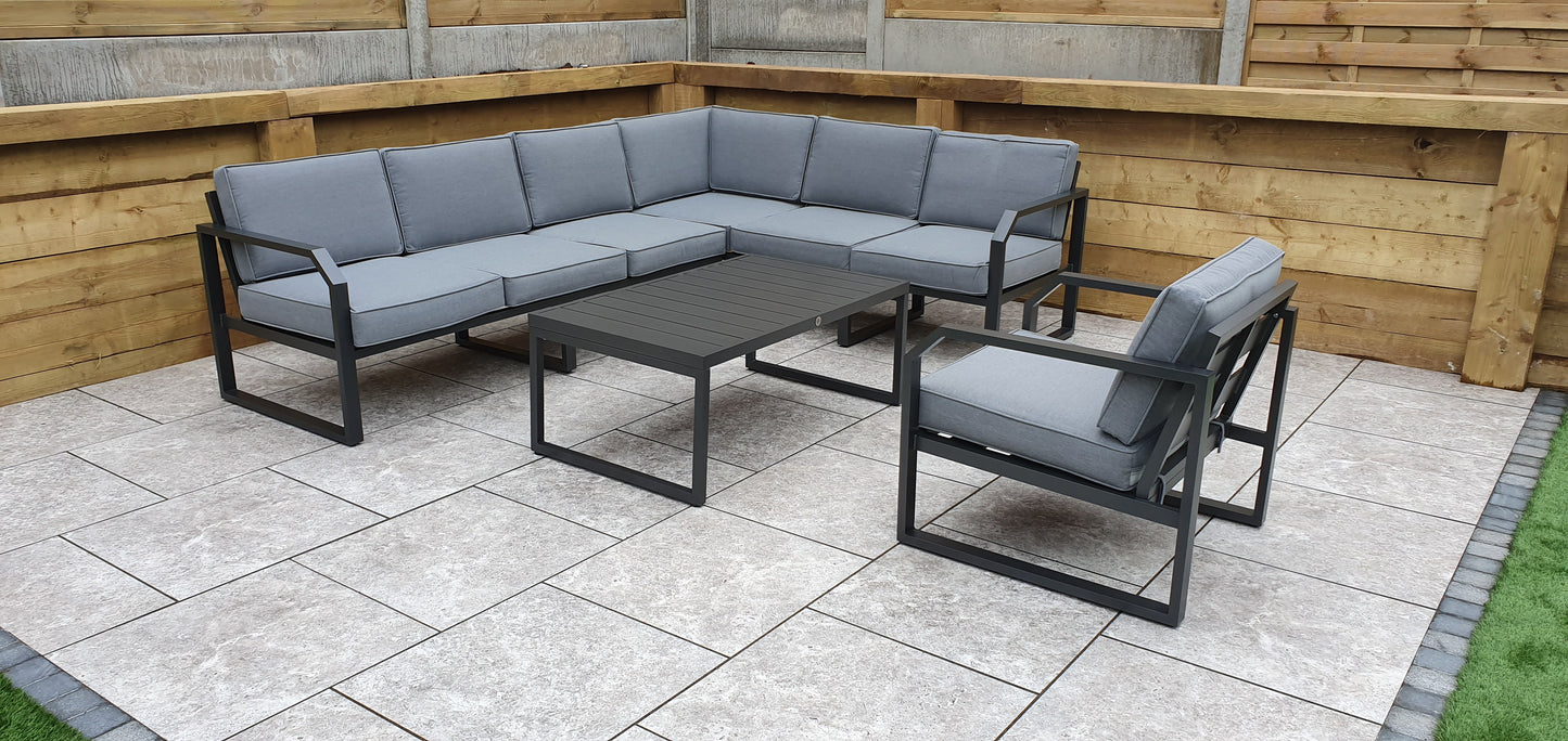 Signature Weave - Alarna Corner Sofa Set Grey - - Beyond outdoor living