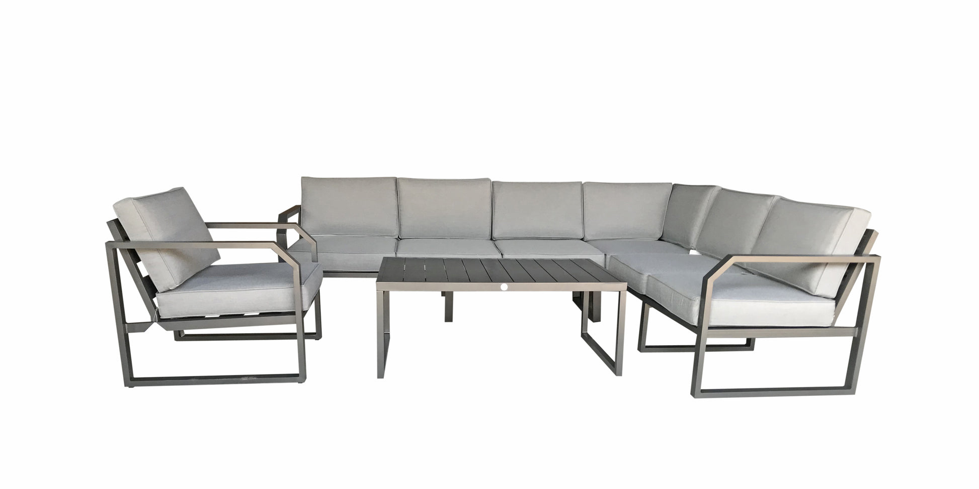 Signature Weave - Alarna Corner Sofa Set Grey - - Beyond outdoor living