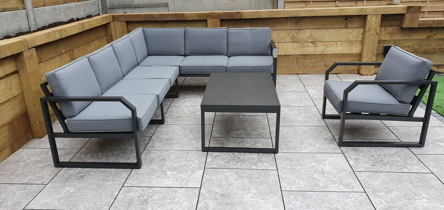 Signature Weave - Alarna Corner Sofa Set Grey - - Beyond outdoor living