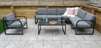 Signature Weave - Alarna Corner Sofa Set Grey - - Beyond outdoor living