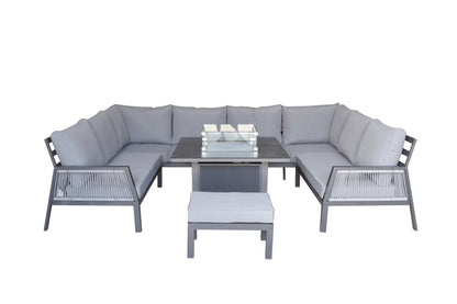 Signature Weave  - Bettina U shape sofa with gas firepit - Beyond outdoor living