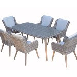 Signature Weave - Danielle Rectangular Dining Set 6 Seat - Beyond outdoor living