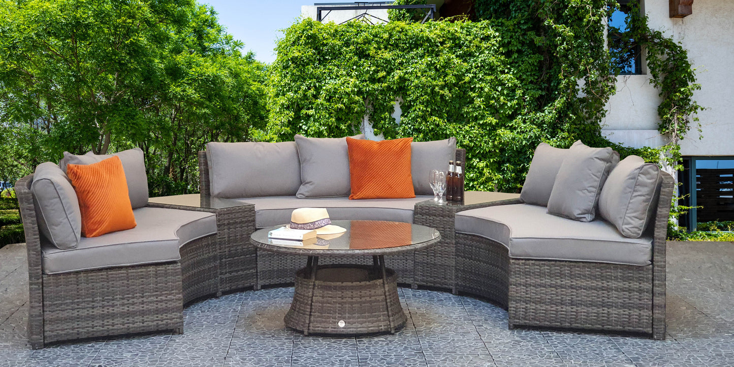 Signature Weave - Juliet Half Moon Sofa Set - Beyond outdoor living