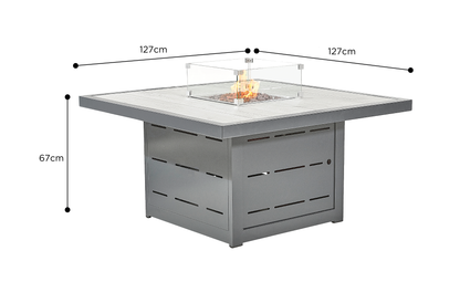 HEX Living - Tutbury Fire Pit Table with Corner Sofa and Two Large Benches